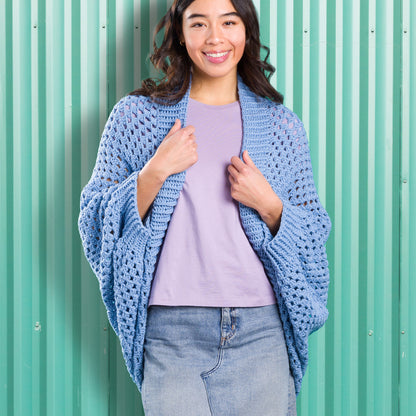 Caron Crochet Granny Square Cocoon Crochet Bunting made in Caron Colorama Bamboo Blend Yarn