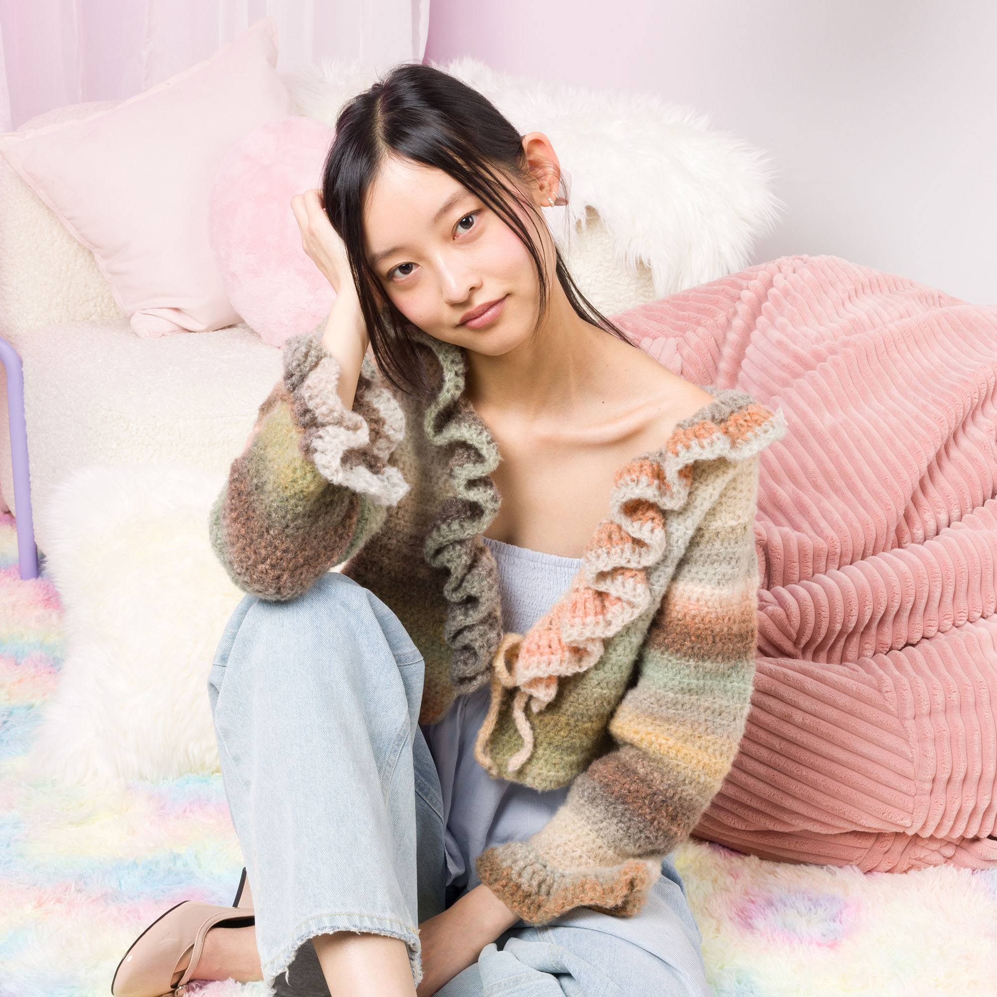 ★kyon★ frill hand knit cardigan Daydream Colossal Knit Cardigan | Hope Macaulay
