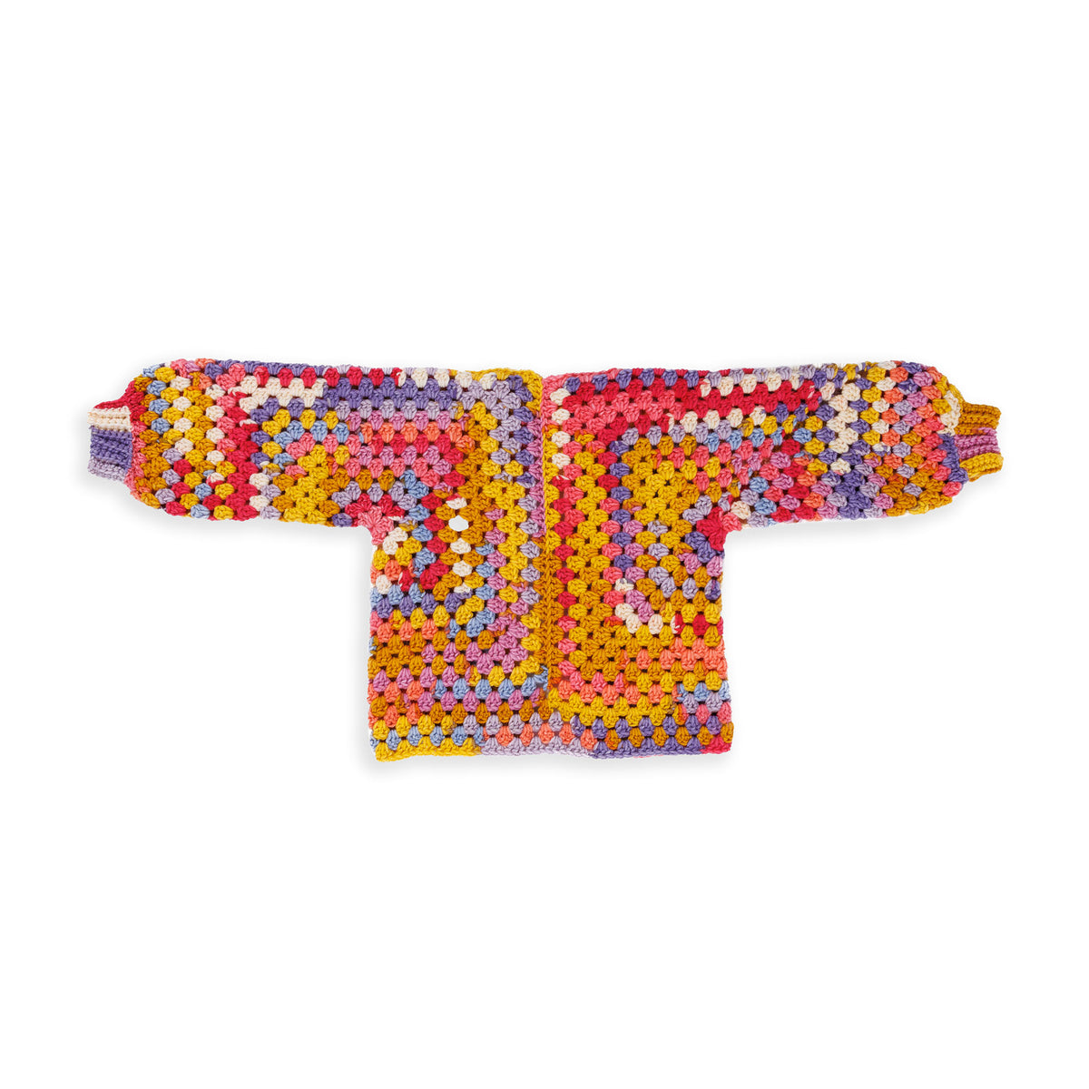 Crochet Hexi-Cardigan made using Caron yarn