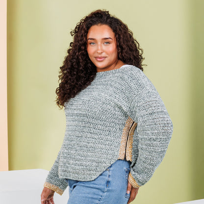 Caron Crochet Split Seam Sweater Version 1