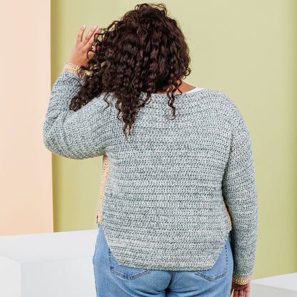 Caron Crochet Split Seam Sweater Version 1
