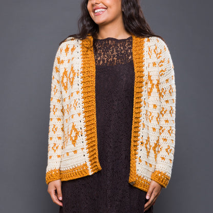 Caron Diamond Dancer Crochet Cardigan Caron Diamond Dancer Crochet Cardigan
