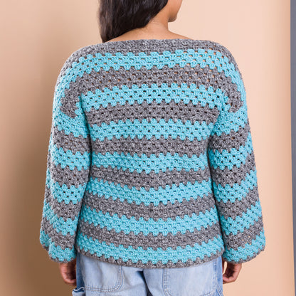 Caron Statement Stripes Crochet Pullover Caron Statement Stripes Crochet Pullover