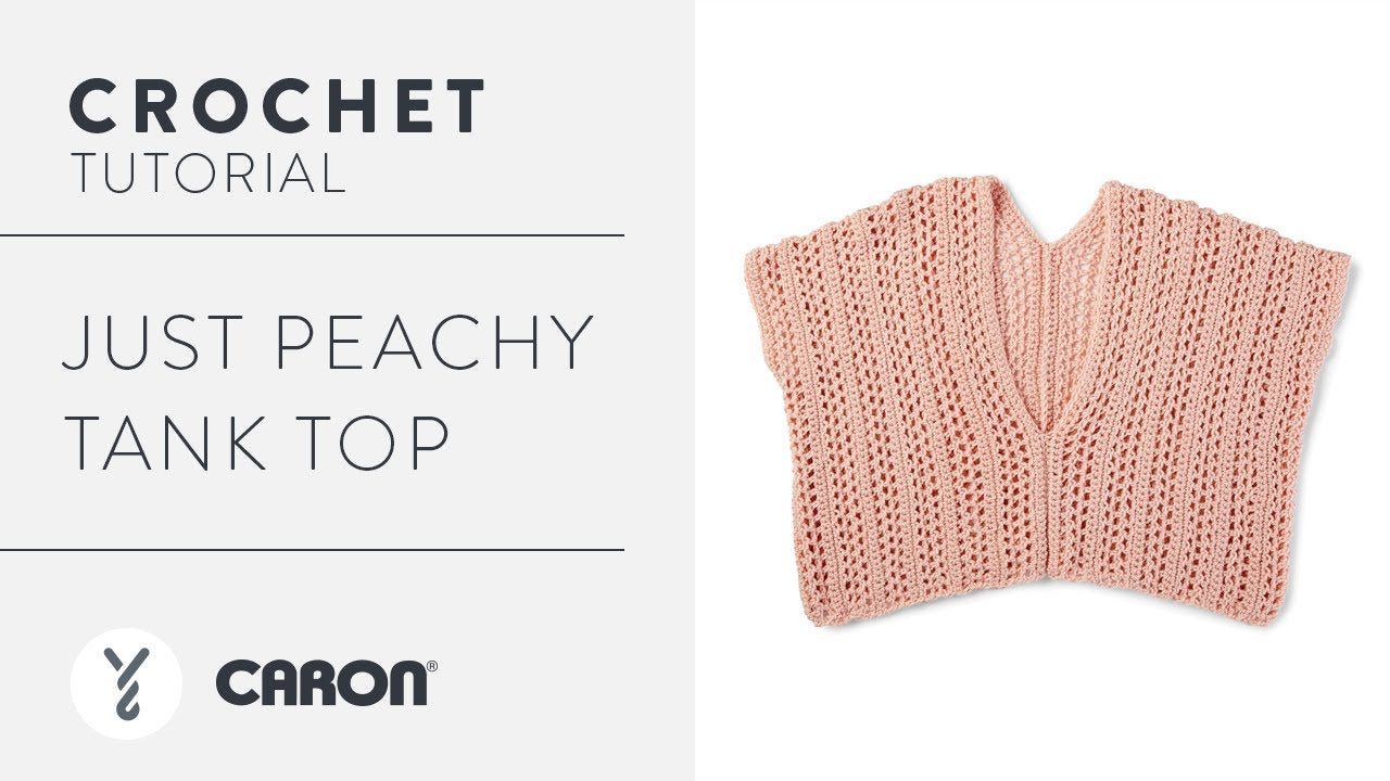 Caron X Pantone Just Peachy Crochet Tank