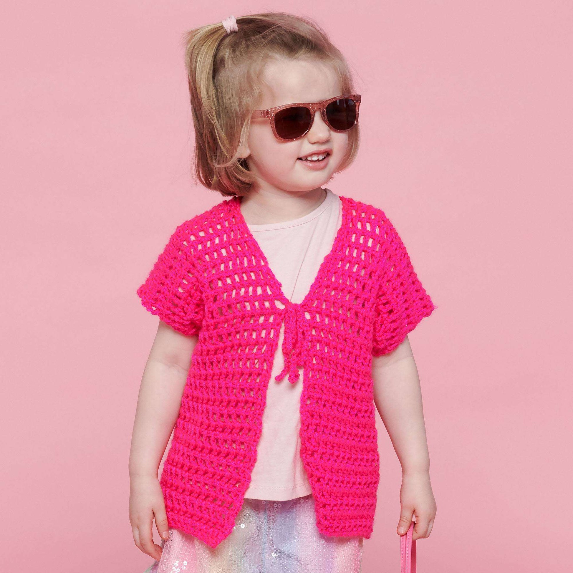 Caron Crochet Mesh Vest Crochet  made in Caron Simply Soft yarn