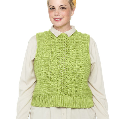 Caron Celtic Cables Crochet Vest Crochet Vest made in Caron Simply Soft Yarn