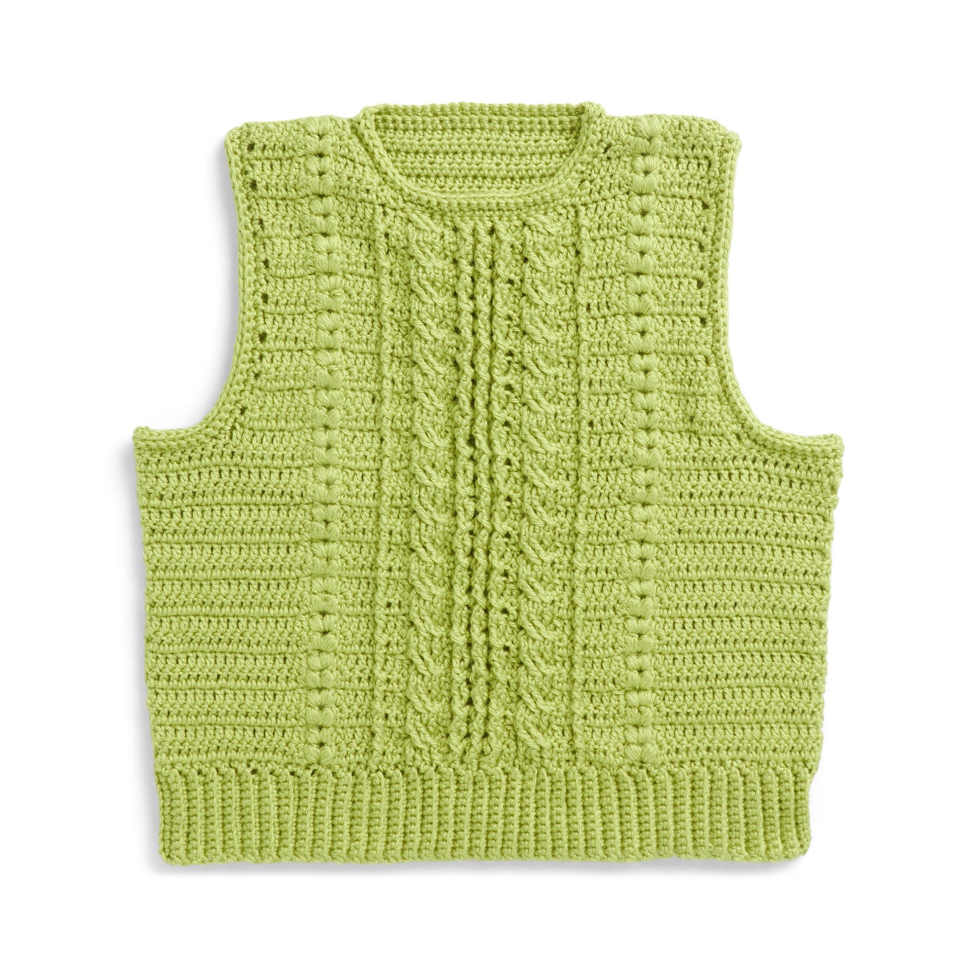 Free Caron Celtic Cables Crochet Vest Pattern