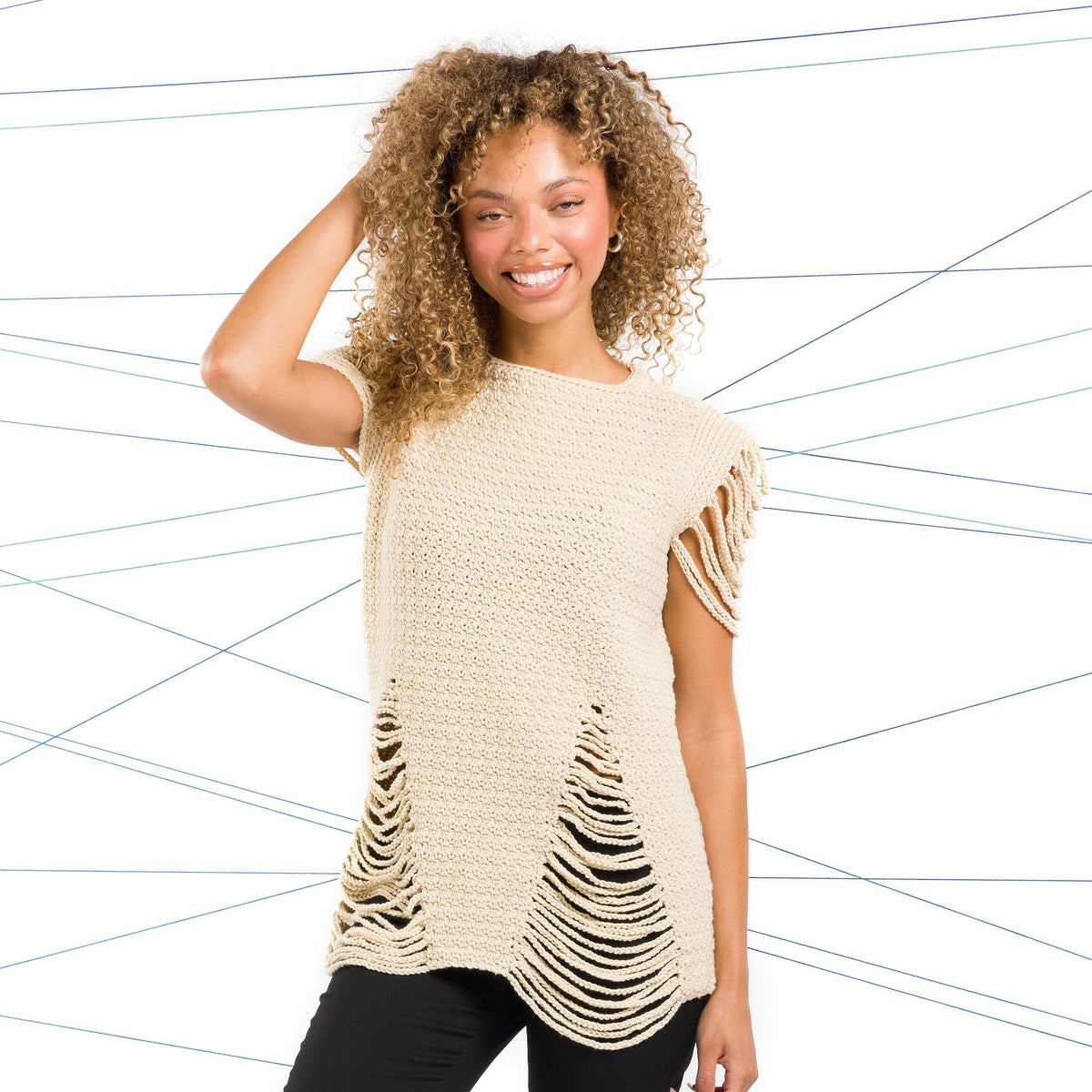 Crochet Tunic made in Caron Yarn