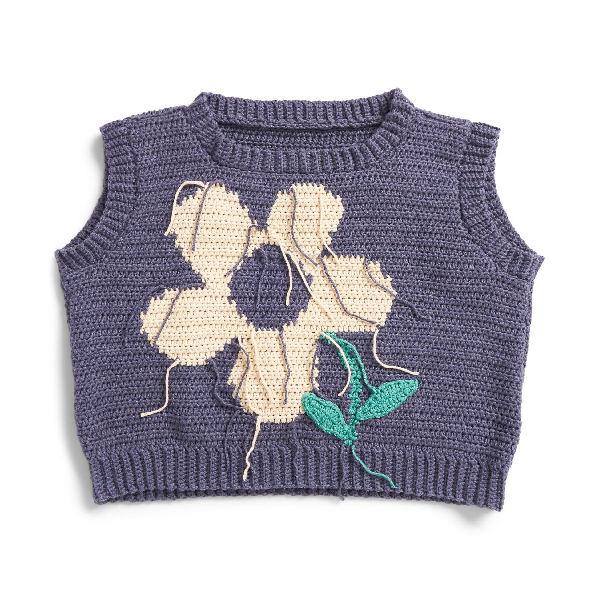 Free Caron Loose Ends Crochet Vest Pattern