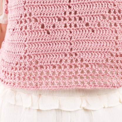 Caron Crochet Filet Heart Vest Caron Crochet Filet Heart Vest