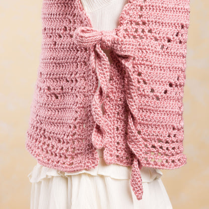 Caron Crochet Filet Heart Vest Caron Crochet Filet Heart Vest