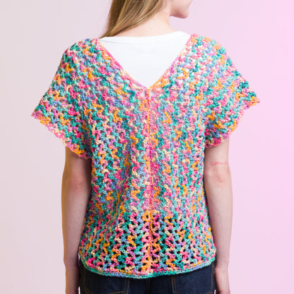 Caron Crochet Side to Side Stripe Top Caron Crochet Side to Side Stripe Top