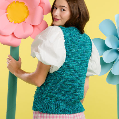 Caron Classic Cabled Crochet Vest Caron Classic Cabled Crochet Vest