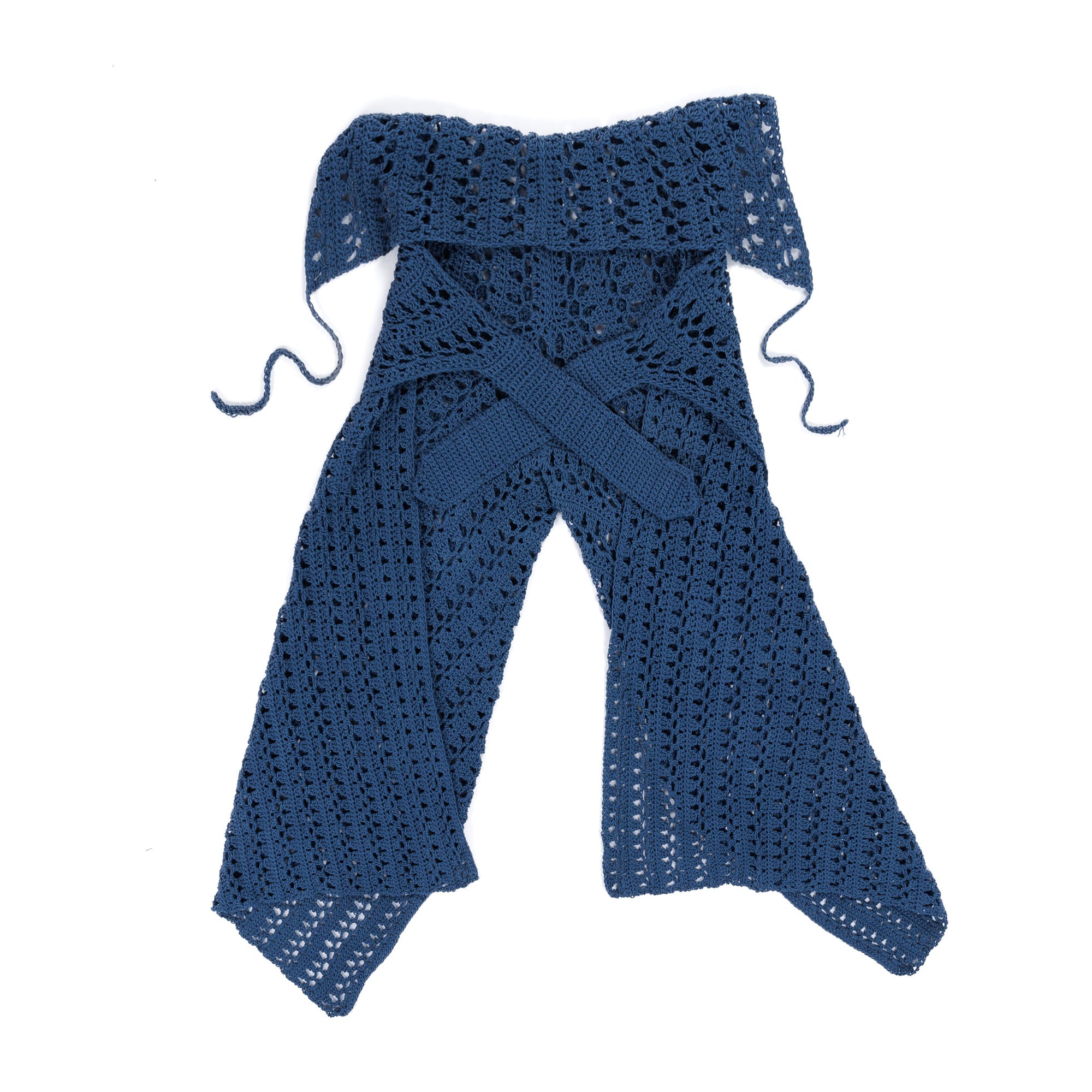 Free Intermediate Caron Crochet Seabreeze Mesh Wrap Pants Pattern