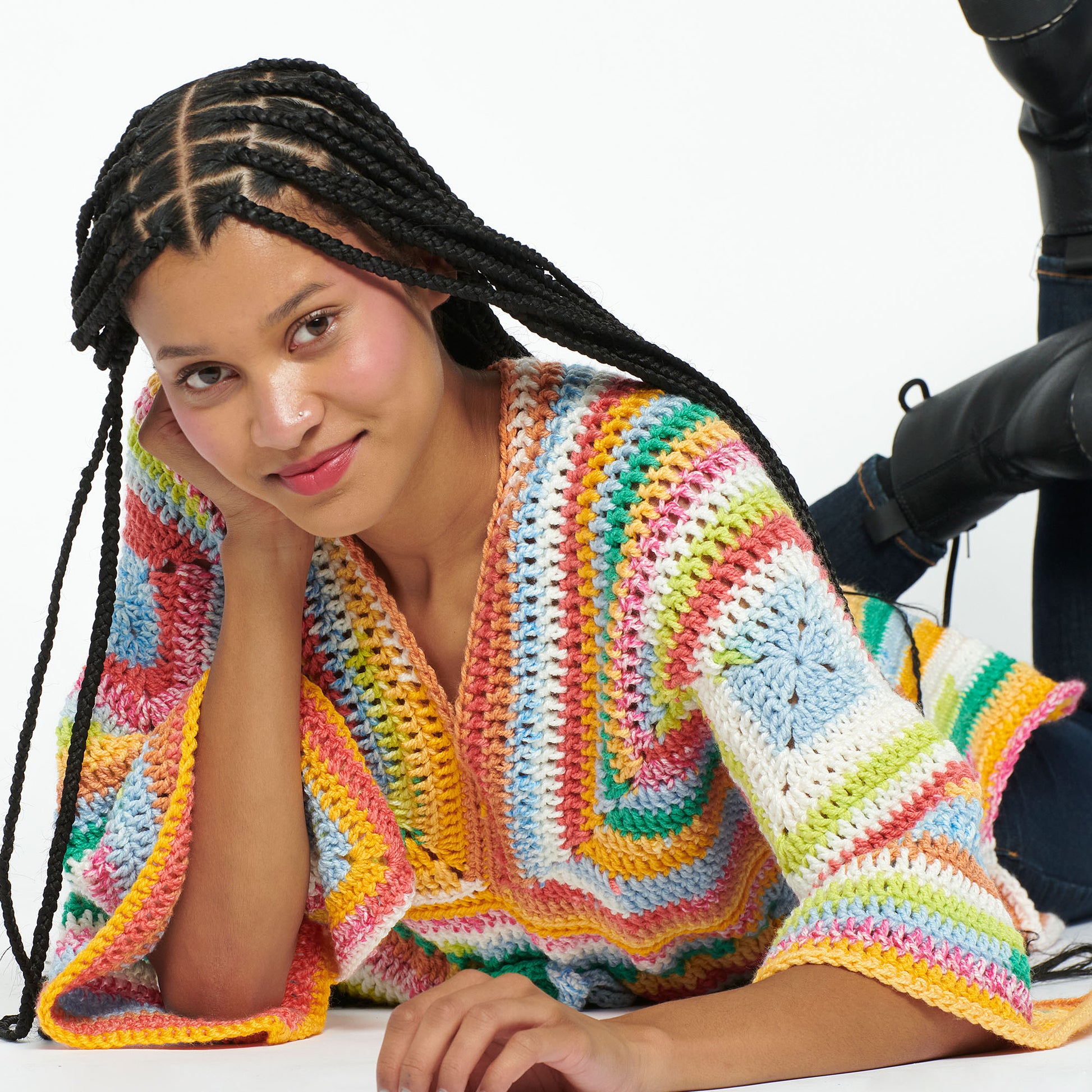 Free Caron Striped Crochet Top Pattern
