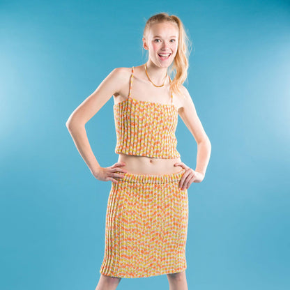 Caron Beginner Crochet Ribbed Top Crochet Top made in Caron Colorama Bamboo Blend Yarn