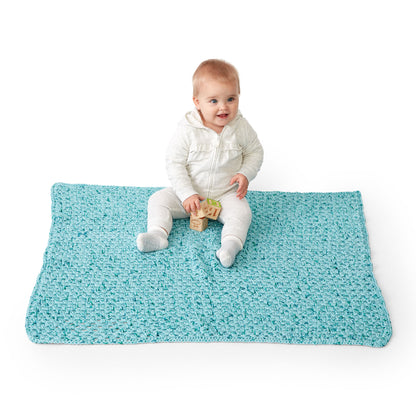 Caron Easy Peasy Crochet Baby Blanket Crochet Blanket made in Caron Simply Soft Speckle Yarn