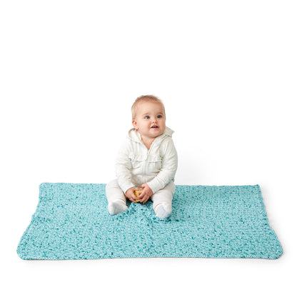 Caron Easy Peasy Crochet Baby Blanket Crochet Blanket made in Caron Simply Soft Speckle Yarn