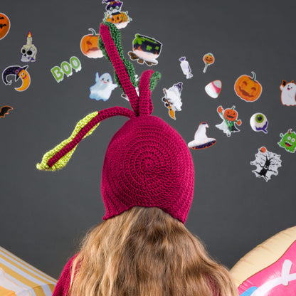 Caron Fruits & Veggies Fancy Dress Crochet Bonnets Beet