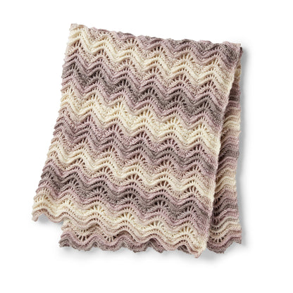 Caron Crochet Ripple Ridges Blanket A beautiful crochet ripple ridges blanket made using Caron Jumbo Ombre Yarn.