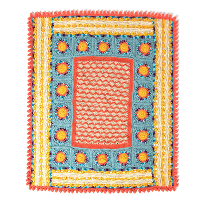 Caron Puffy Flower Fun Day Crochet Blanket Version 1