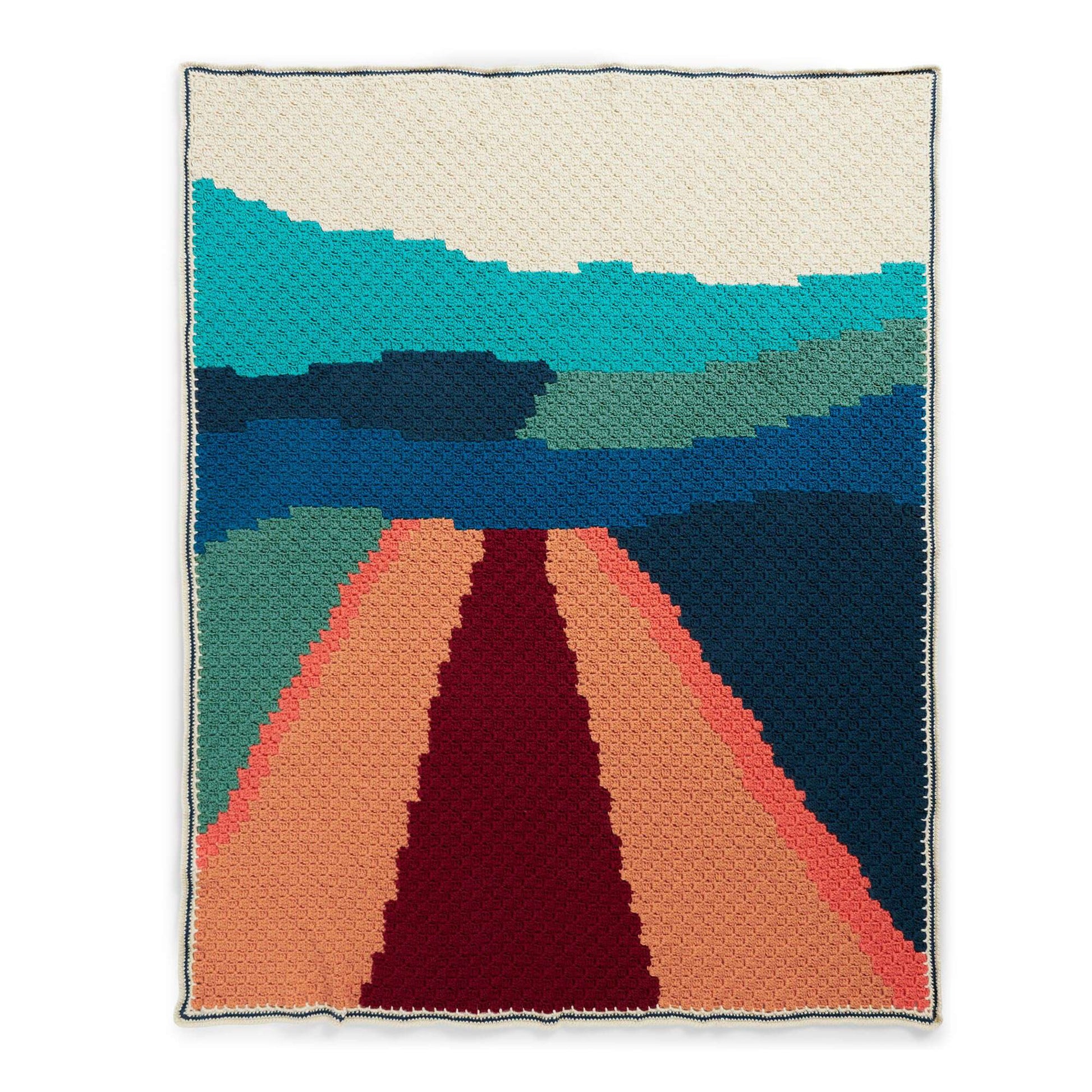 Caron the Road Ahead Crochet Blanket Crochet  made in Caron One Pound  yarn