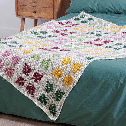 Caron Botanical Beauty Crochet Blanket Crochet Blanket made in Caron Simply Soft Tweeds Yarn