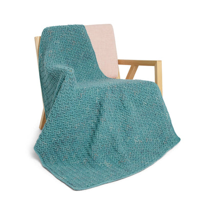 Caron Herringbone Texture Crochet Blanket Crochet Blanket made in Caron Jumbo Twirl Yarn
