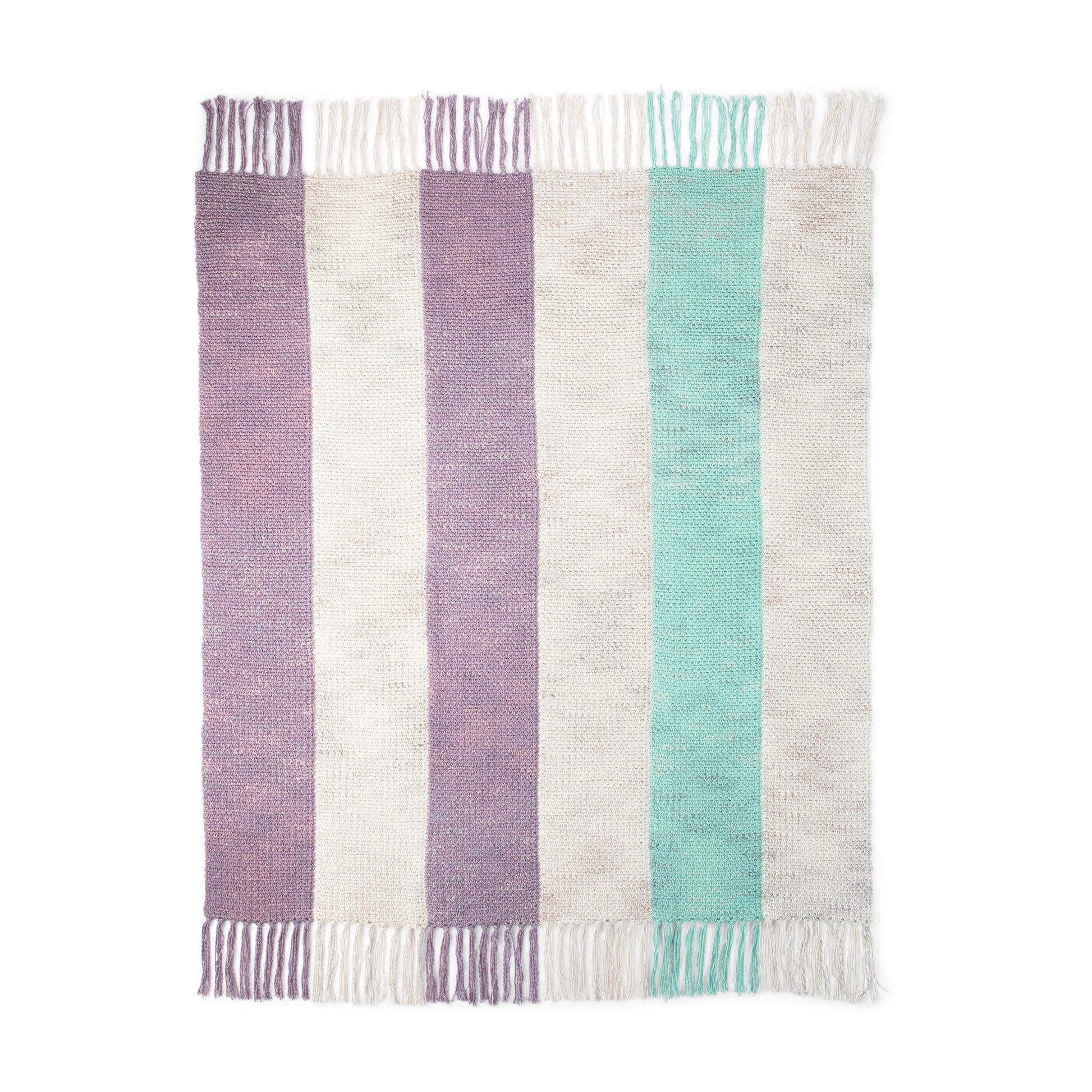 Free Caron Crochet Stripe Up Blanket Pattern