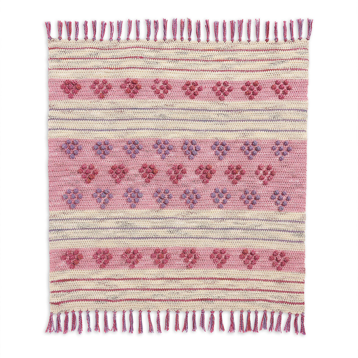 Crochet Blanket made in Caron Jumbo Twirl Yarn