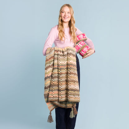 Caron Zig Zag Puff Stitch Crochet Blanket Caron Zig Zag Puff Stitch Crochet Blanket