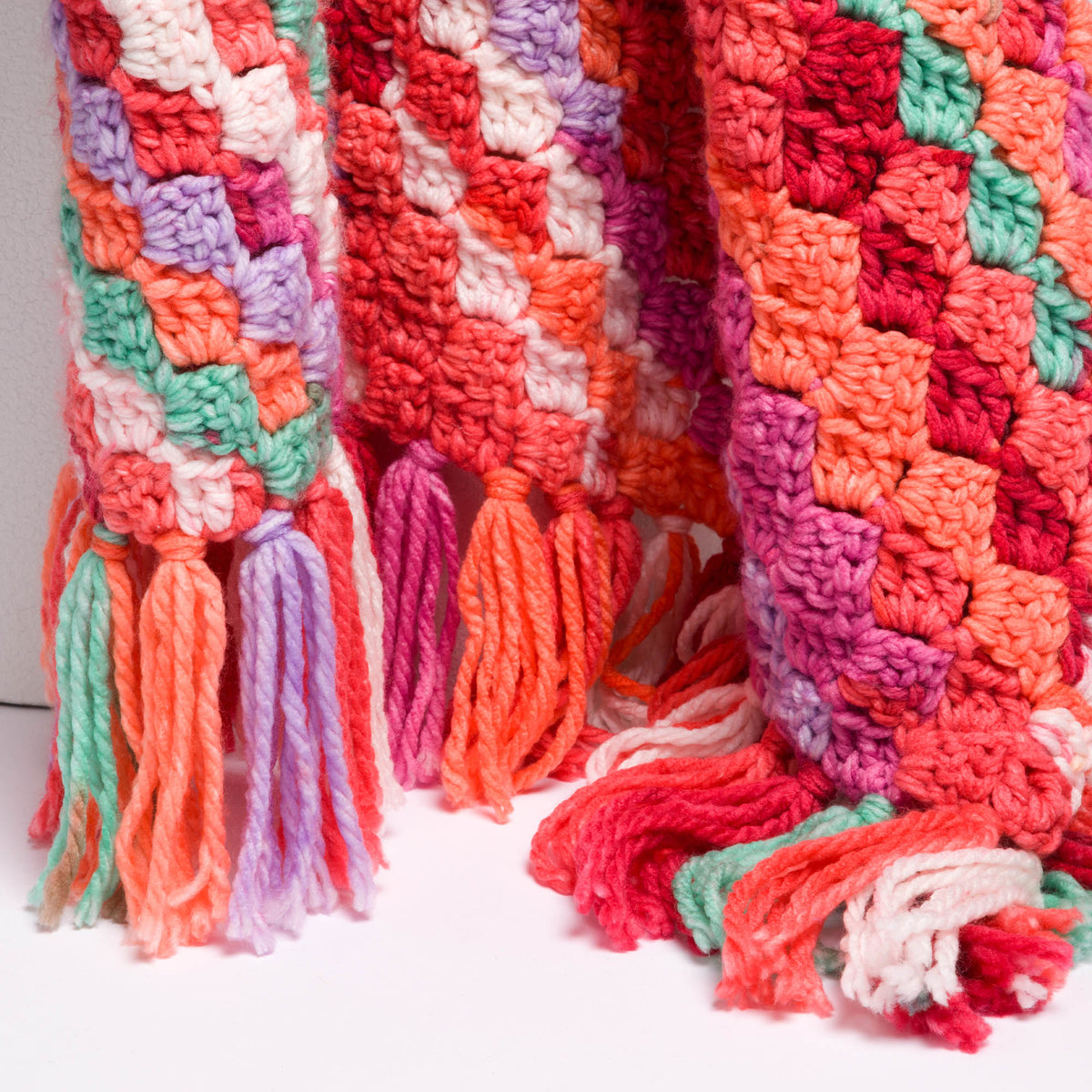 From Here To There Crochet Blanket made using Caron yarn