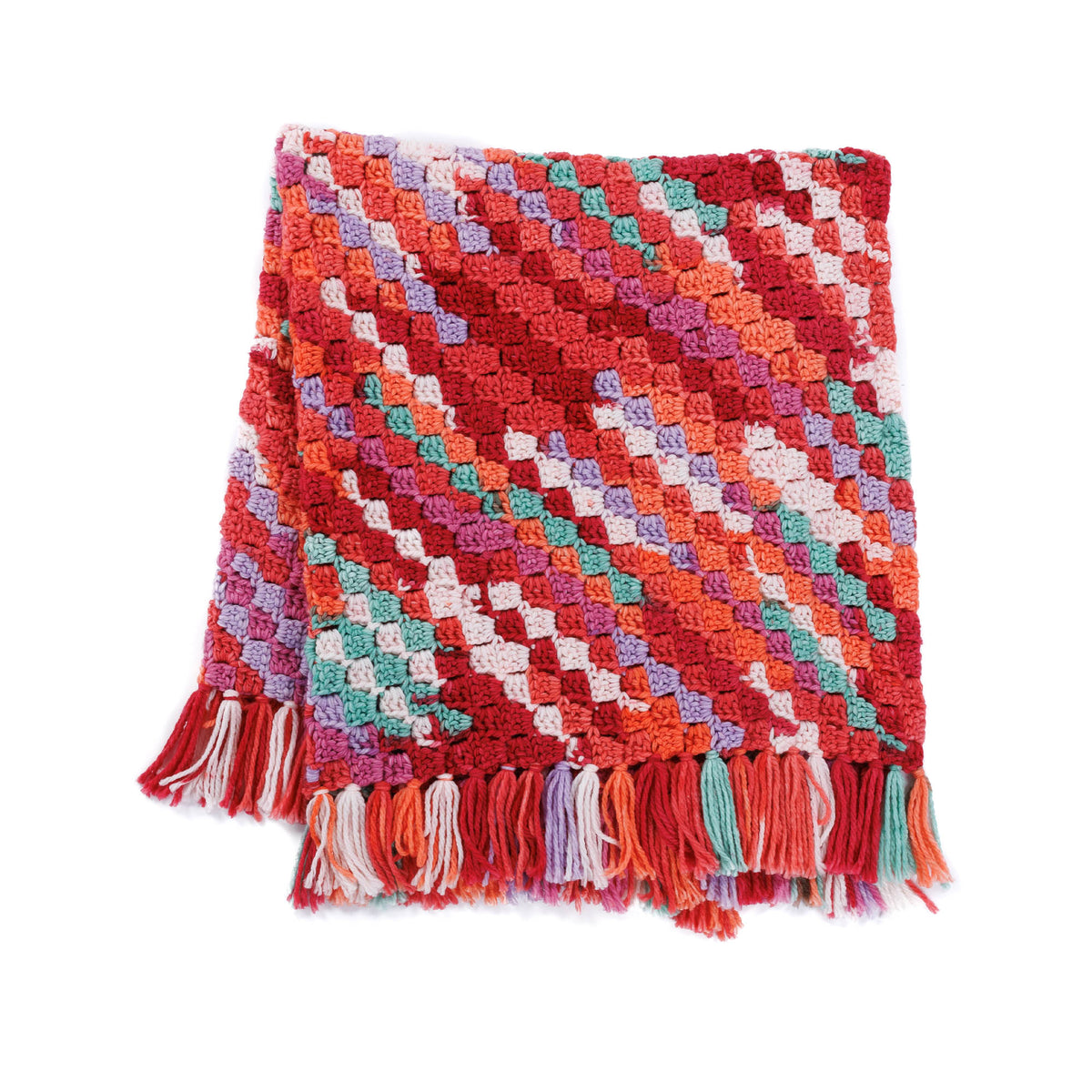From Here To There Crochet Blanket made using Caron yarn