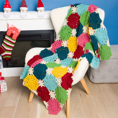 Caron Crochet Snowflake Blocks Blanket Caron Crochet Snowflake Blocks Blanket
