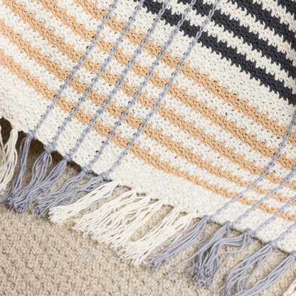 Caron All Day Plaid Crochet Throw Caron All Day Plaid Crochet Throw