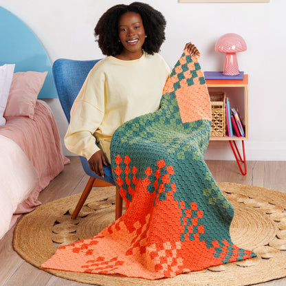 Caron C2C Patchwork Crochet Blanket Caron C2C Patchwork Crochet Blanket