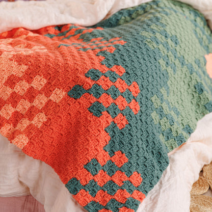 Caron C2C Patchwork Crochet Blanket Caron C2C Patchwork Crochet Blanket