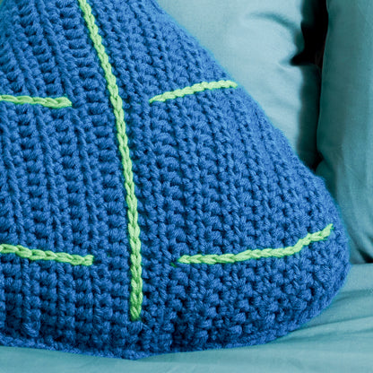 Caron Crochet Leaf Pillow Crochet Pillow made in Caron One Pound Yarn