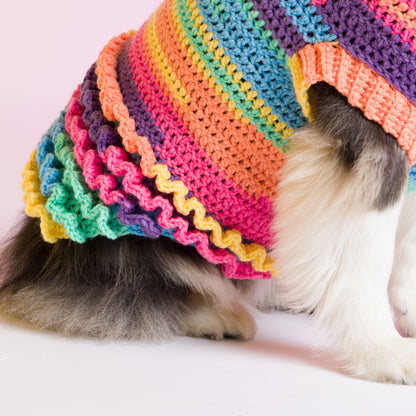 Caron Ruffle Love Crochet Dog Coat Caron Ruffle Love Crochet Dog Coat