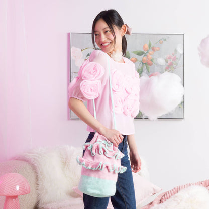 Caron Crochet Frilly Bucket Bag Caron Crochet Frilly Bucket Bag