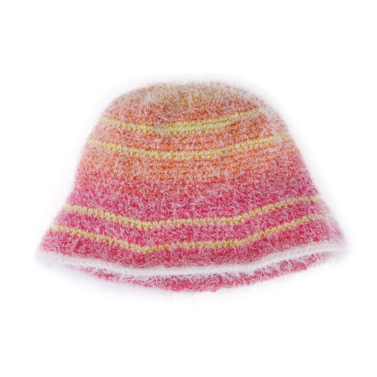 Vintage Knitted Bucket Hat, Acrylic, Winter Warm Crochet Cap Dyfzdhu Fashion Women Bucket Hat Winter Warm Crochet Knitted  main image 4