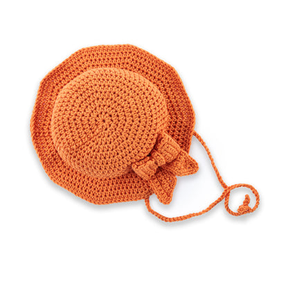 Caron Bowtique Crochet Bucket Hat Lively Mandarin