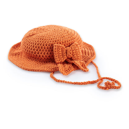 Caron Bowtique Crochet Bucket Hat Lively Mandarin