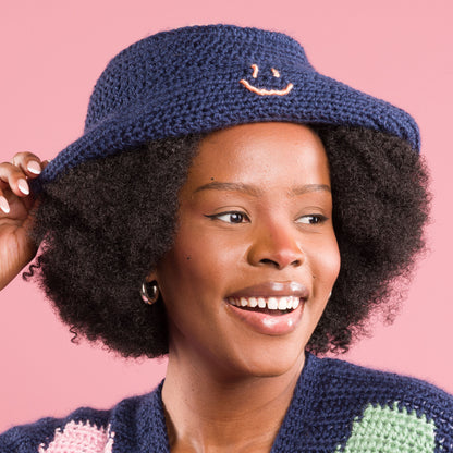 Caron Crochet Bright Smile Bucket Hat Caron Crochet Bright Smile Bucket Hat