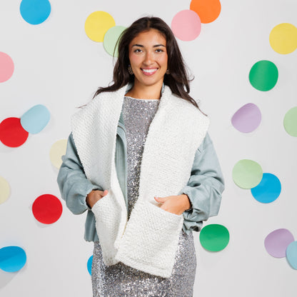 Caron Marshmallow Scarf with Pockets Caron Marshmallow Scarf with Pockets