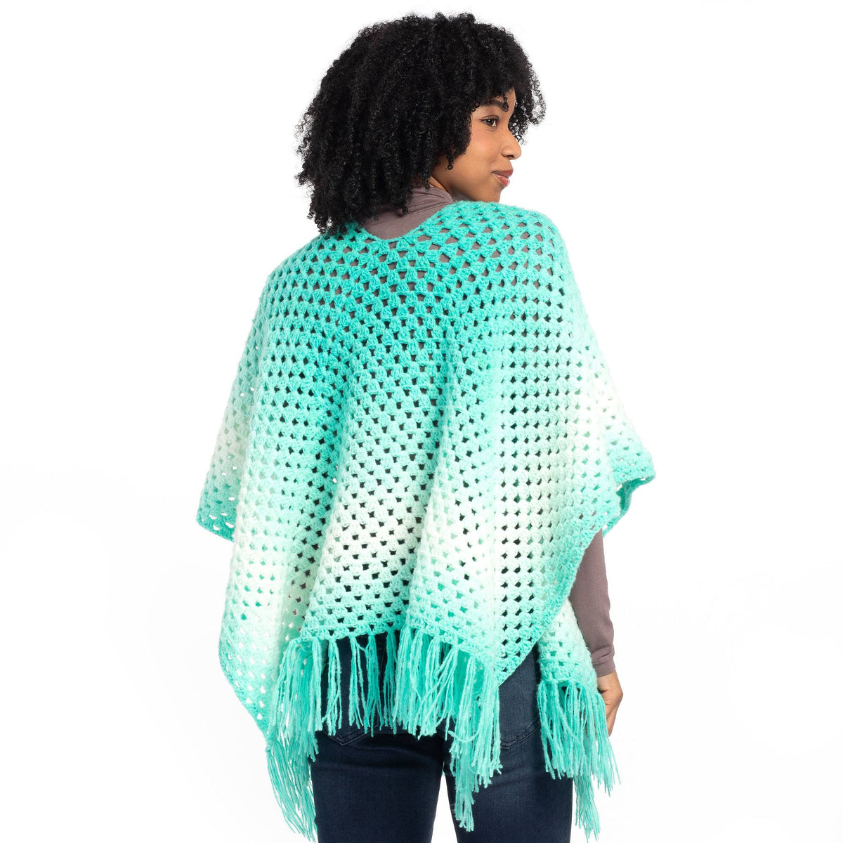 Ethereal Ruana Free Beginner Caron Crochet Ethereal Gradient Ruana Pattern ...