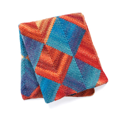 Caron Harlequin Crochet Rectangular Shawl Caron Harlequin Crochet Rectangular Shawl