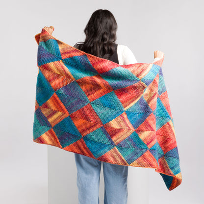 Caron Harlequin Crochet Rectangular Shawl Caron Harlequin Crochet Rectangular Shawl