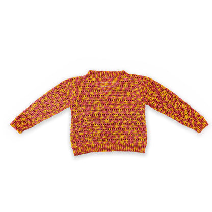 Caron Aurora Sheen Crochet Cardigan Pink Caprise