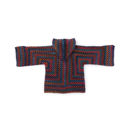 Caron Crochet Hooded Hexi Cardigan Caron Crochet Hooded Hexi Cardigan